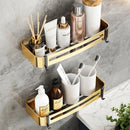 GobekUsa Aluminum Bathroom Corner Shelf - Wall Mounted Shower Storage Holder