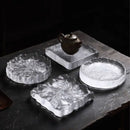 GobekUsa Crystal Glass Coaster, Minimalist Jewelry Display Panel, Japanese Tea Plate