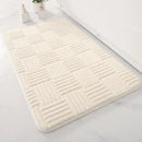 GobekUsa Cotton Velvet Striped Floor Mat: Soft & Non-Slip Bathroom Carpet