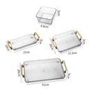 GobekUsa 6-Grid Divided Fruit Plate Snack Dish Dry Fruit Tray Light Luxury Tray