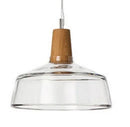 GobekUsa Glass & Wood Pendant Light: Modern Nordic Hanging Lamp for Bar, Table, Dining - Gray Retro Decor