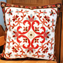 GobekUsa Ethnic Flower Elephant Pillowcase, Hand-Embroidered Boho Cushion Cover