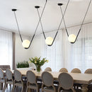 GobekUsa Golden Black Perle Trio Pendant - Metal G9 LED Linear Dining Light