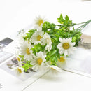 GobekUsa Daisy Bouquet Green Plant Synthetic Flowers Set for Home Decor & Weddings