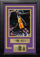 Shaquille O'Neal v. Rockets Los Angeles Lakers 8x10 Framed Basketball Photo with Engraved Autograph by Dynasty Sports & Framing