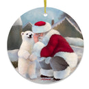 Sharing Secrets Santa and Polar Bear Winter Dream Christmas Ornament