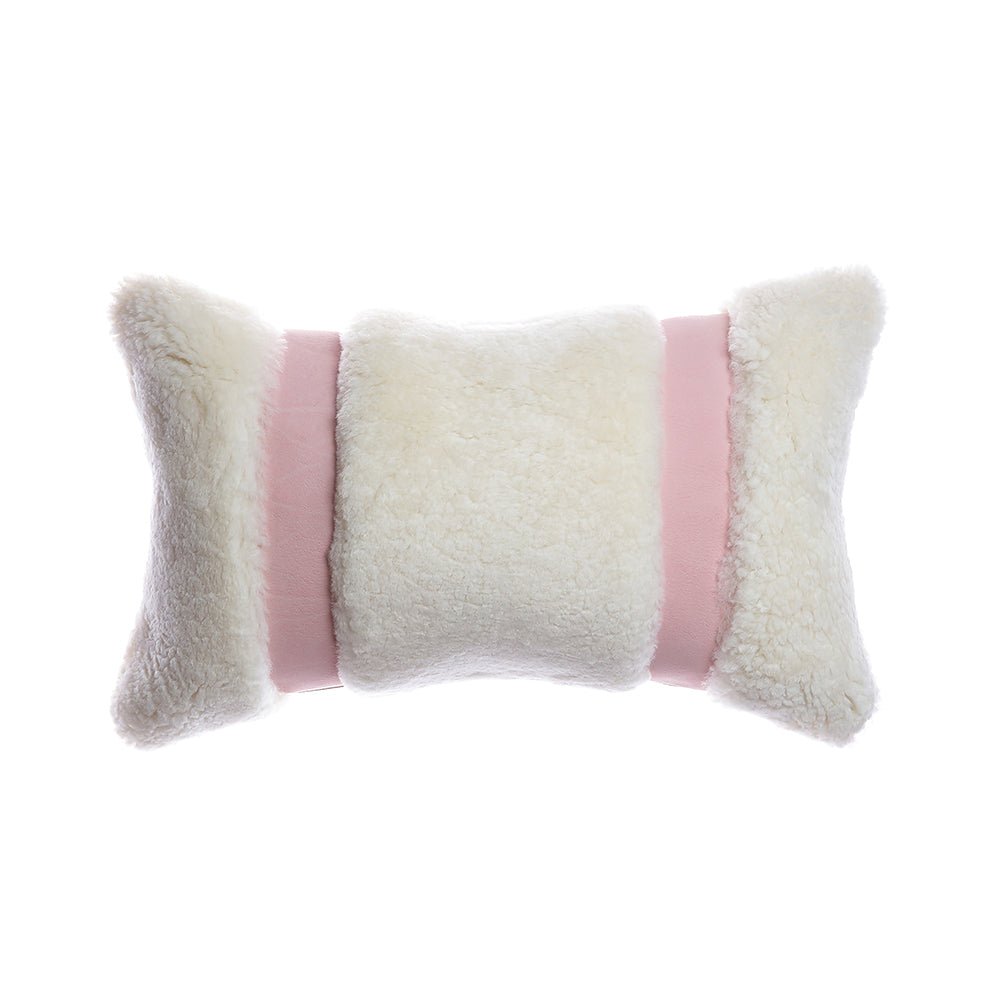 Shearling & Leather Lumbar Pillow, photo 5 of 7
