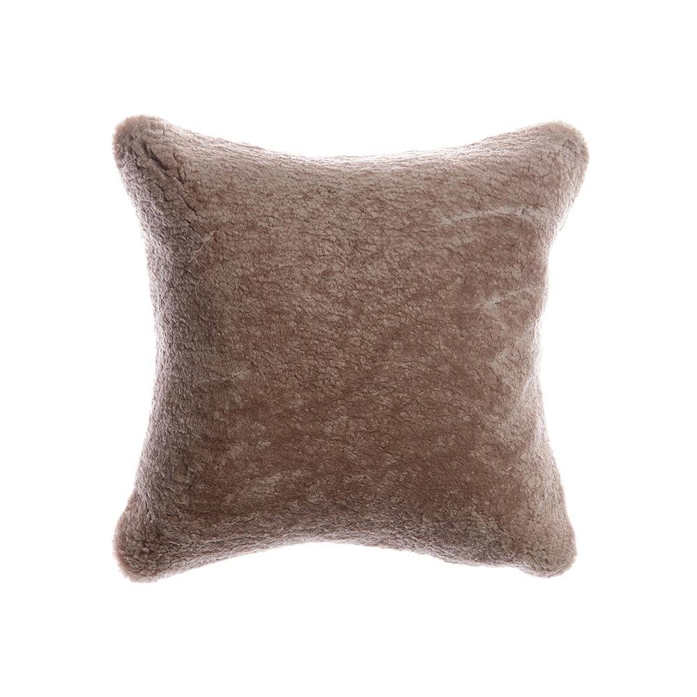 Shearling Taupe Lumbar Pillow, photo 2 of 3