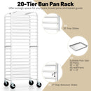26 x 20 x 70 Inch 20 Sheet Aluminum Pan Rolling Bakery Rack by LJGDeals