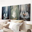 Dark Halloween Spooky Ghost Wall Art Prints Decor by Wall Art Set