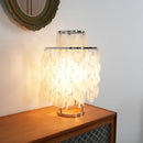 Round Shell Tiered Table Lamp