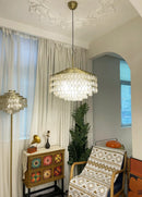 Teardrops Tiered Shell Pendant Light