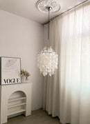 Natural Tiered Capiz Shell Chandelier