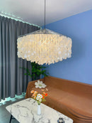 Natural Tiered Capiz Shell Chandelier