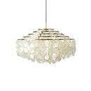 Natural Tiered Capiz Shell Chandelier