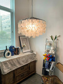 Natural Tiered Capiz Shell Chandelier