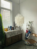 Natural Tiered Capiz Shell Chandelier