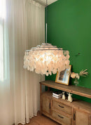 Natural Tiered Capiz Shell Chandelier