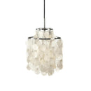 Natural Tiered Capiz Shell Chandelier