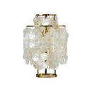 Round Shell Tiered Table Lamp
