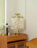 Round Shell Tiered Table Lamp