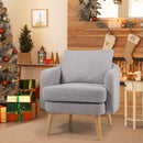 Sherpa Accent Chair Modern Living Room Chair with Seat Cushion by LJGDeals