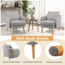 Sherpa Accent Chair Modern Living Room Chair with Seat Cushion by LJGDeals