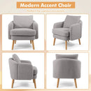 Sherpa Accent Chair Modern Living Room Chair with Seat Cushion by LJGDeals