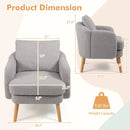 Sherpa Accent Chair Modern Living Room Chair with Seat Cushion by LJGDeals
