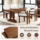 Sherpa Dining Chairs Set of 2 with Rubber Wood Legs for Living Room Restaurant-White by LJGDeals