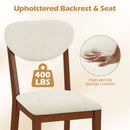 Sherpa Dining Chairs Set of 4 with Rubber Wood Legs for Dining Room-Walnut by LJGDeals