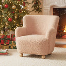 Sherpa Kids Sofa Comfy Toddler Armchair with Solid Rubber Wood Legs by LJGDeals