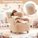 Sherpa Kids Sofa Comfy Toddler Armchair with Solid Rubber Wood Legs by LJGDeals