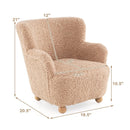 Sherpa Kids Sofa Comfy Toddler Armchair with Solid Rubber Wood Legs by LJGDeals