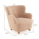Sherpa Kids Sofa Comfy Toddler Armchair with Solid Rubber Wood Legs