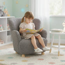 Sherpa Kids Sofa Comfy Toddler Armchair with Solid Rubber Wood Legs by LJGDeals