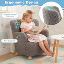 Sherpa Kids Sofa Comfy Toddler Armchair with Solid Rubber Wood Legs by LJGDeals