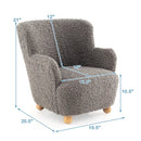 Sherpa Kids Sofa Comfy Toddler Armchair with Solid Rubber Wood Legs by LJGDeals