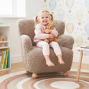 Sherpa Kids Sofa Comfy Toddler Armchair with Solid Rubber Wood Legs by LJGDeals