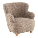 Sherpa Kids Sofa Comfy Toddler Armchair with Solid Rubber Wood Legs by LJGDeals