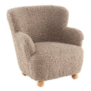 Sherpa Kids Sofa Comfy Toddler Armchair with Solid Rubber Wood Legs