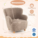 Sherpa Kids Sofa Comfy Toddler Armchair with Solid Rubber Wood Legs