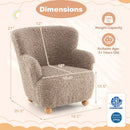 Sherpa Kids Sofa Comfy Toddler Armchair with Solid Rubber Wood Legs by LJGDeals