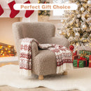 Sherpa Kids Sofa Comfy Toddler Armchair with Solid Rubber Wood Legs