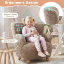 Sherpa Kids Sofa Comfy Toddler Armchair with Solid Rubber Wood Legs by LJGDeals
