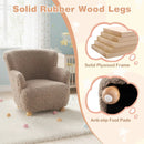 Sherpa Kids Sofa Comfy Toddler Armchair with Solid Rubber Wood Legs by LJGDeals