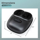 Shiatsu Foot Massager Machine with 2-Level Heat and Air Compression-Black by LJGDeals