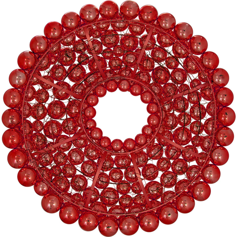 Red Ball Ornament Wreath