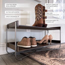 Modern Wood and Metal Shoe Rack by Decor Steals