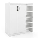 Shoe Cabinet with 2 Doors Shoe Storage Organizer with 2 Adjustable Inner Shelves-White by LJGDeals